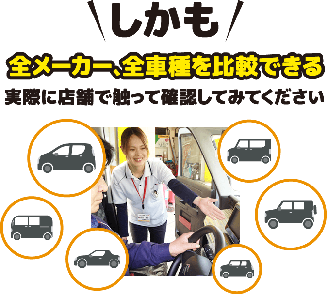 しかも全メーカー、全車種を比較できる